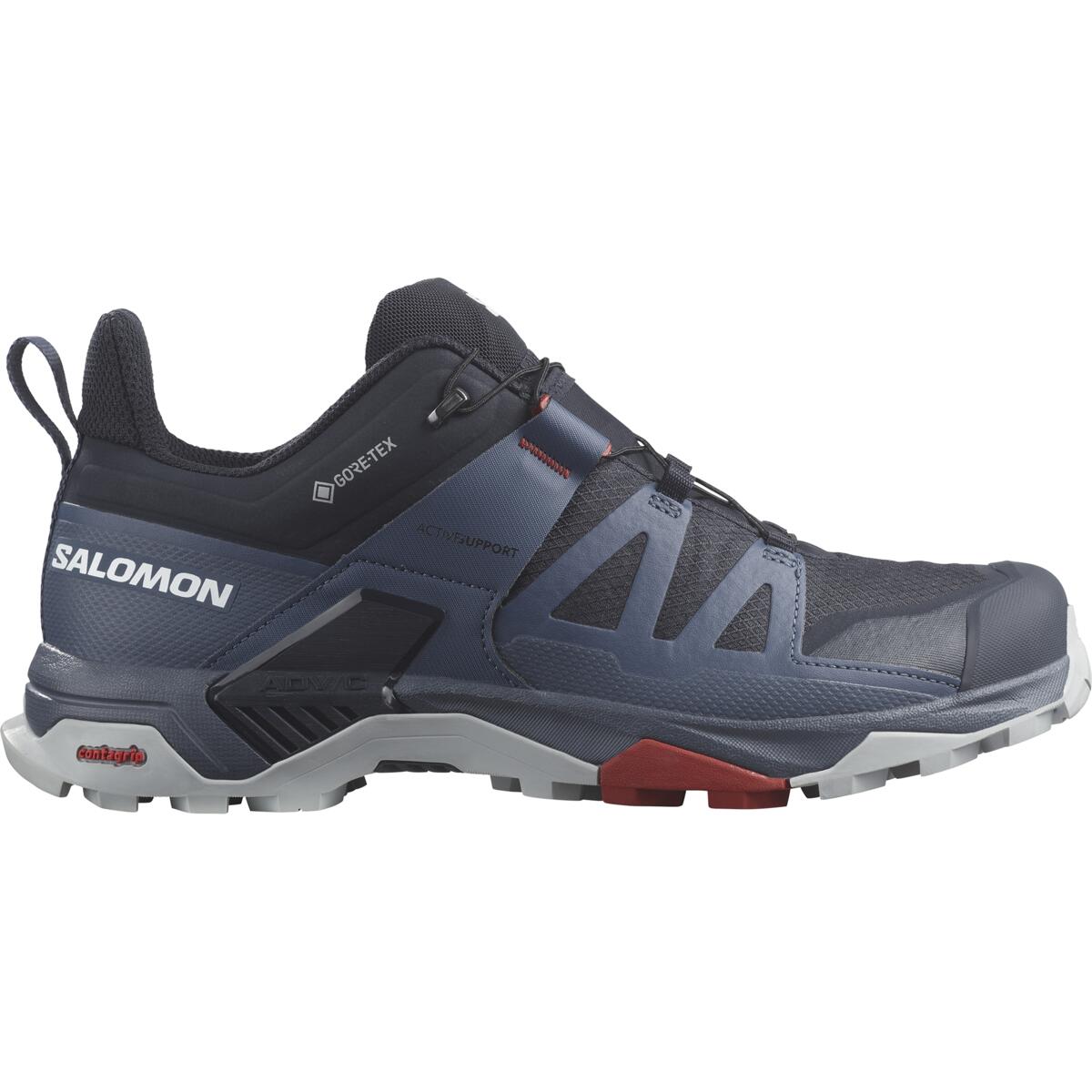 Salomon x Ultra 4 Mid GTX Women's, Quarry / Black / Legion Blue / 9