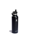 Hydro Flask Standard Mouth With Straw Cap Black - 21oz
