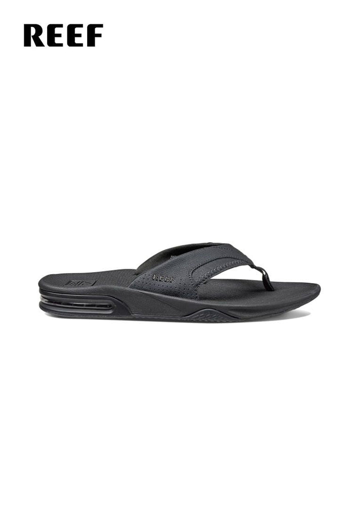 Reef Men Fanning Toe Post All Black R.O.X. Recreational